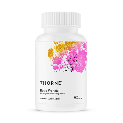 THORNE Basic Prenatal, Includes Active Folate, Choline & Iron, 90 Capsules